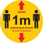 Covid 19 – 300mm Round Social Distancing Graphic – Tork Craft Double Arrow Social Yellow Covid 19 – 300mm Round Social Distancing Graphic – Tork Craft Double Arrow Social Yellow