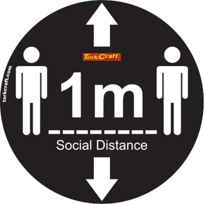 Covid 19 – 300mm Round Social Distancing Graphic – Tork Craft Double Arrow Social Black Covid 19 – 300mm Round Social Distancing Graphic – Tork Craft Double Arrow Social Black