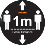 Covid 19 – 400mm Round Social Distancing Graphic – Tork Craft Double Arrow Social Black Please Covid 19 – 400mm Round Social Distancing Graphic – Tork Craft Double Arrow Social Black Please