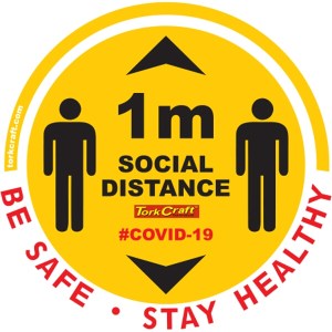 Covid 19 – 300mm Round Social Distancing Graphic – Tork Craft Double Arrow Filled Social Yellow Covid 19 – 300mm Round Social Distancing Graphic – Tork Craft Double Arrow Filled Social Yellow