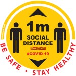 Covid 19 – 400mm Round Social Distancing Graphic – Tork Craft Double Arrow Filled Social Yellow Please Covid 19 – 400mm Round Social Distancing Graphic – Tork Craft Double Arrow Filled Social Yellow Please