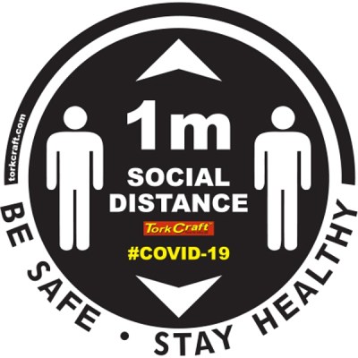 Covid 19 – 400mm Round Social Distancing Graphic – Tork Craft Double Arrow Filled Social Black Please Covid 19 – 400mm Round Social Distancing Graphic – Tork Craft Double Arrow Filled Social Black Please