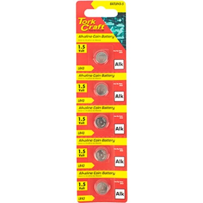 Lr43 Alkaline Coin Battery X5 Pack (Moq 20) Lr43 Alkaline Coin Battery X5 Pack (Moq 20)