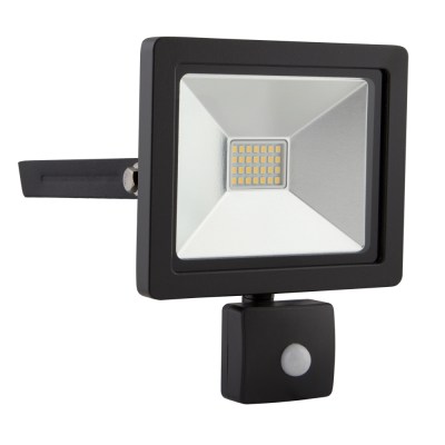 Eurolux LED Floodlight 20W with Sensor Black Eurolux LED Floodlight 20W with Sensor Black