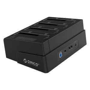 Orico 4 Bay 2.5″/3.5″ USB3.0 HDD|SSD Clone Dock – Black Orico 4 Bay 2.5″/3.5″ USB3.0 HDD|SSD Clone Dock – Black