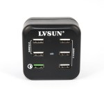 Lvsun 6-Port USB 34W 5V 6.8A QC2.0 Charger (LS-6USQ) Lvsun 6-Port USB 34W 5V 6.8A QC2.0 Charger (LS-6USQ)