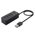 Orico 4 Port USB3.0 HUB with 30cm cable – Black Orico 4 Port USB3.0 HUB with 30cm cable – Black