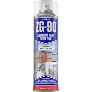 Action Can White Galv Zinc Paint Spray Zg-90 White 500Ml Action Can White Galv Zinc Paint Spray Zg-90 White 500Ml