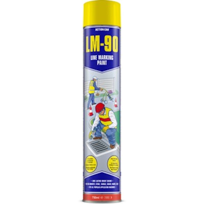 Action Can Line Marking Paint Lm-90 Yellow 750Ml Action Can Line Marking Paint Lm-90 Yellow 750Ml
