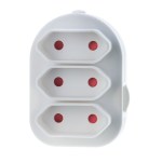 Electricmate Adaptor Triple Euro White Electricmate Adaptor Triple Euro White