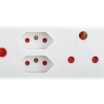 Electricmate 1x16Amp+2x5Amp 3Pin Adaptor – White Electricmate 1x16Amp+2x5Amp 3Pin Adaptor – White