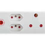 Electricmate 1×16+2×5 3 Pin Adaptor Surge – White Electricmate 1×16+2×5 3 Pin Adaptor Surge – White