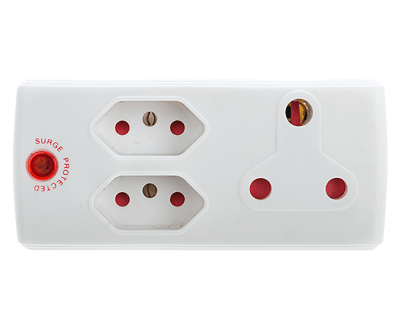 Electricmate 1×16+2×5 3 Pin Adaptor Surge – White Electricmate 1×16+2×5 3 Pin Adaptor Surge – White