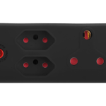 Electricmate 1x16Amp+2x5Amp 3 Pin Adaptor Black Electricmate 1x16Amp+2x5Amp 3 Pin Adaptor Black