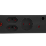 Electricmate 1X16AMP+1XSKO+2×5 3 Pin Adaptor – Black Electricmate 1X16AMP+1XSKO+2×5 3 Pin Adaptor – Black