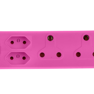 Electricmate 2X16AMP+2×5 3Pin Adaptor – Pink Electricmate 2X16AMP+2×5 3Pin Adaptor – Pink