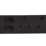 Electricmate 2X16AMP+2×5 3 Pin Adaptor – Black Electricmate 2X16AMP+2×5 3 Pin Adaptor – Black