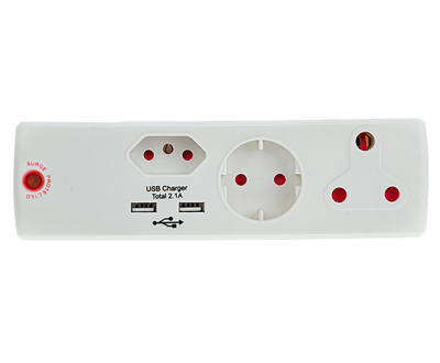 Electricmate 1X16+1xSKO+1×5 3Pin+2.1 USB SURGE – White Electricmate 1X16+1xSKO+1×5 3Pin+2.1 USB SURGE – White