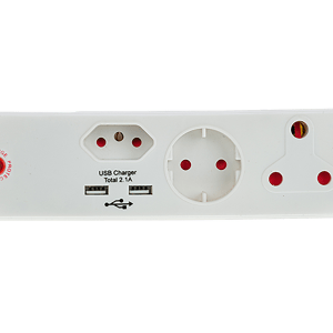 Electricmate 1X16+1xSKO+1×5 3Pin+2.1 USB SURGE – White Electricmate 1X16+1xSKO+1×5 3Pin+2.1 USB SURGE – White