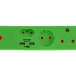 Electricmate 1X16+1xSKO+1×5 3Pin+2.1 USB Adaptor Green Electricmate 1X16+1xSKO+1×5 3Pin+2.1 USB Adaptor Green