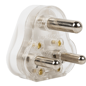 Electricmate 16Amp Hollow Pin Plug Top – White Electricmate 16Amp Hollow Pin Plug Top – White