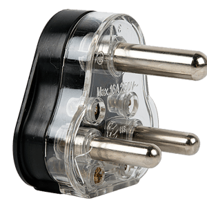 Electricmate 16Amp Hollow Pin Plug Top – Black Electricmate 16Amp Hollow Pin Plug Top – Black