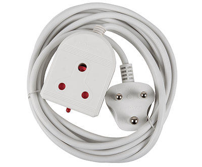 Electricmate 10A 3m Extension Lead – White Electricmate 10A 3m Extension Lead – White