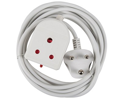 Electricmate 10A 5m Extension Lead – White Electricmate 10A 5m Extension Lead – White