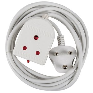 Electricmate 10A 5m Extension Lead – White Electricmate 10A 5m Extension Lead – White