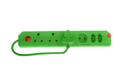 Electricmate 6 Way Multi Plug Over Load – Green Electricmate 6 Way Multi Plug Over Load – Green