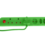 Electricmate 6 Way Multi Plug Over Load – Green Electricmate 6 Way Multi Plug Over Load – Green