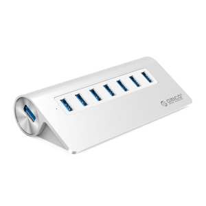 Orico Aluminum Alloy 7 Port USB 3.0 HUB – Silver Orico Aluminum Alloy 7 Port USB 3.0 HUB – Silver