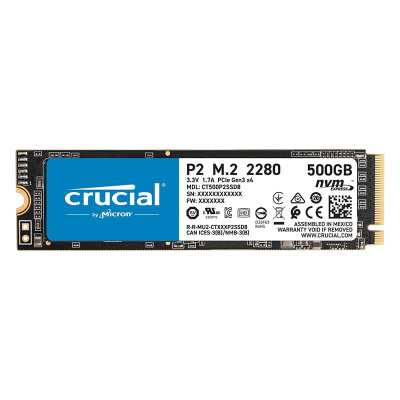 Crucial P2 500GB PCIE NVME M.2 SSD – Black Crucial P2 500GB PCIE NVME M.2 SSD – Black