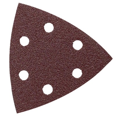 Sanding Triangle Sheet 120Grit 94X94X94mm 5 Pack with Holes Hook & Loop Sanding Triangle Sheet 120Grit 94X94X94mm 5 Pack with Holes Hook & Loop