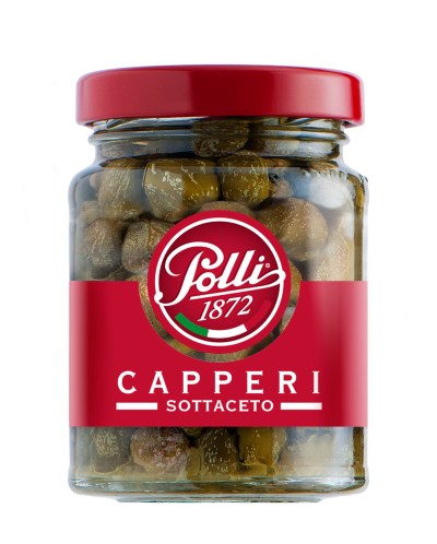 Polli – Capers in Wine Vinegar – 12X100G Polli – Capers in Wine Vinegar – 12X100G