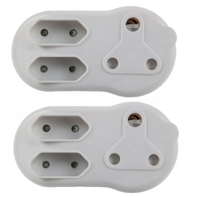 TWO PACK: Direct Plug Adaptor 1 X 16A + 2 X 5A (E 50 2p) TWO PACK: Direct Plug Adaptor 1 X 16A + 2 X 5A (E 50 2p)