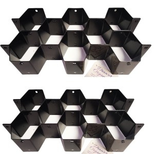 Black Plastic Drawer Organiser Combo – 2 x 8 Compartments Black Plastic Drawer Organiser Combo – 2 x 8 Compartments