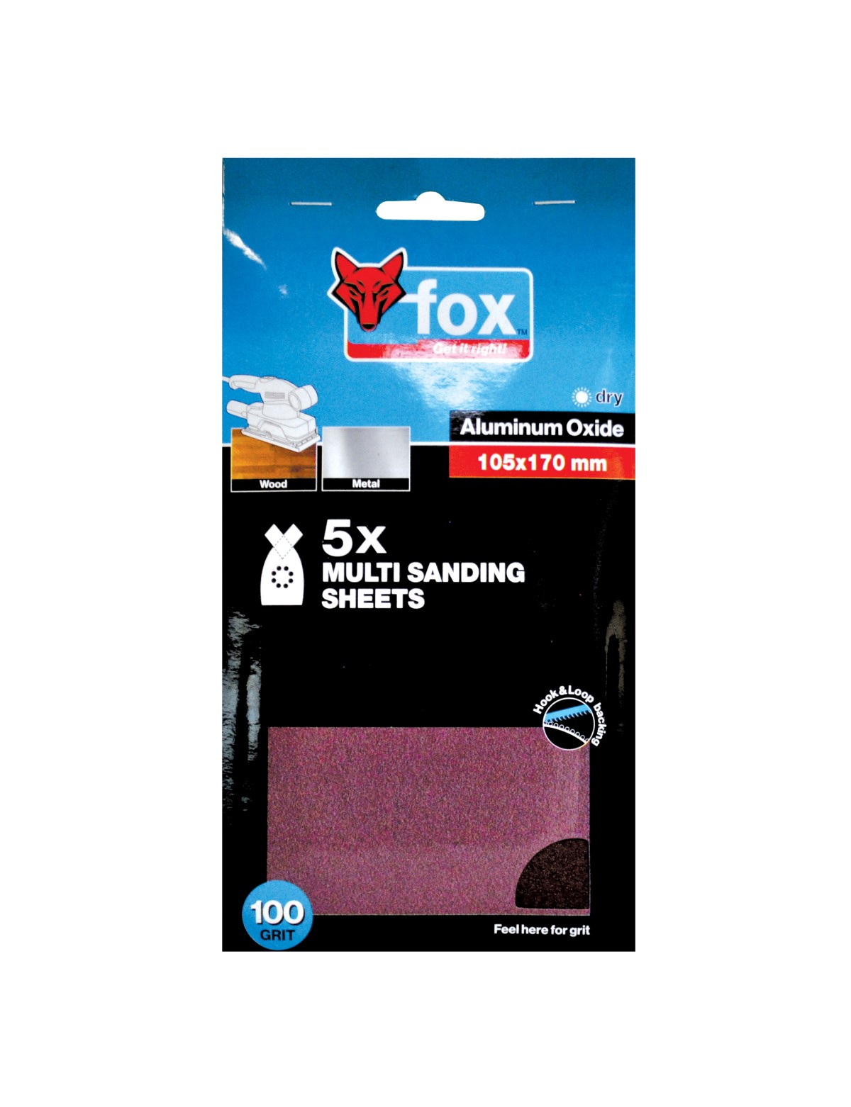 FOX Multi Sanding Paper 100G (5) FOX Multi Sanding Paper 100G (5)