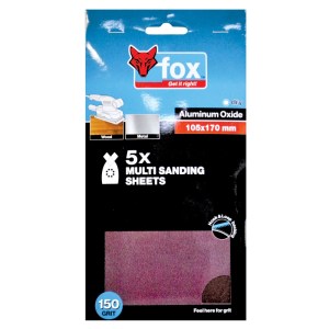 FOX Multi Sanding Paper 150G (5) FOX Multi Sanding Paper 150G (5)
