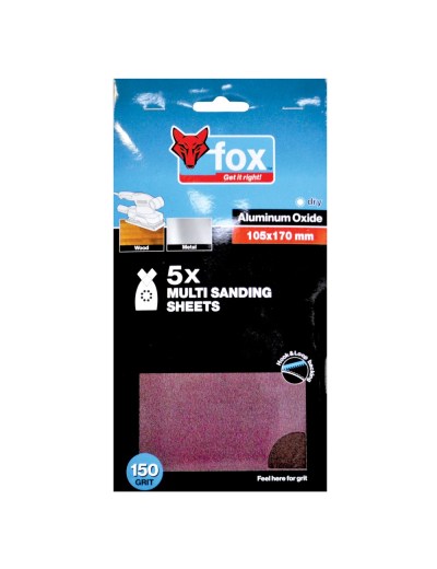 FOX Multi Sanding Paper 150G (5) FOX Multi Sanding Paper 150G (5)