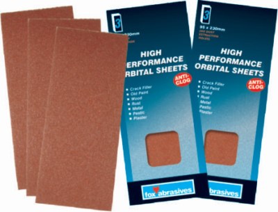 FOX 1/3 Sheet Sanding Paper 95X230mm Fine (5) FOX 1/3 Sheet Sanding Paper 95X230mm Fine (5)