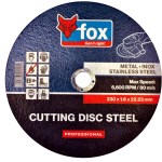 FOX Cutting Disc Steel/Inox 230X1.6mm PRO FOX Cutting Disc Steel/Inox 230X1.6mm PRO