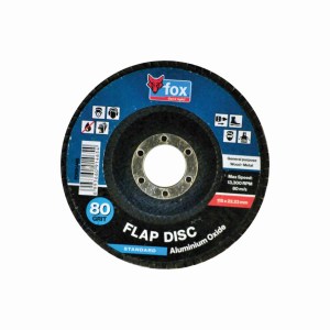 FOX Abrasive Flap Disc 115mm Aluminium Oxide 80G PRO FOX Abrasive Flap Disc 115mm Aluminium Oxide 80G PRO