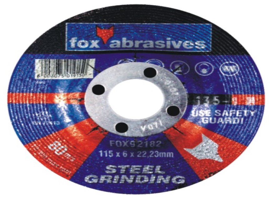 Fox 115×6.0x22.23mm Standard Metal Grinding Disc Fox 115×6.0x22.23mm Standard Metal Grinding Disc