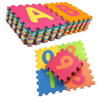 Eva Kids- Foam Carpet / Puzzle Mats – Numbers and Letters Combo – 36 Pieces Eva Kids- Foam Carpet / Puzzle Mats – Numbers and Letters Combo – 36 Pieces