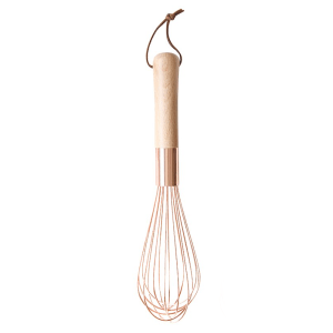 Hand Held Stainless Steel Rose Gold EggBeater/Whisk & Wooden Handle 14″ Hand Held Stainless Steel Rose Gold EggBeater/Whisk & Wooden Handle 14″
