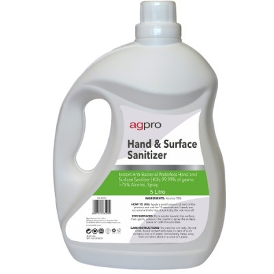 Agpro – Hand And Surface Liquid Sanitizer – (5L) Agpro – Hand And Surface Liquid Sanitizer – (5L)