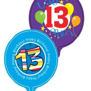 Helium Balloon – Foil – Party – Happy Birthday – 13 – 45cm – 2 Pack Helium Balloon – Foil – Party – Happy Birthday – 13 – 45cm – 2 Pack