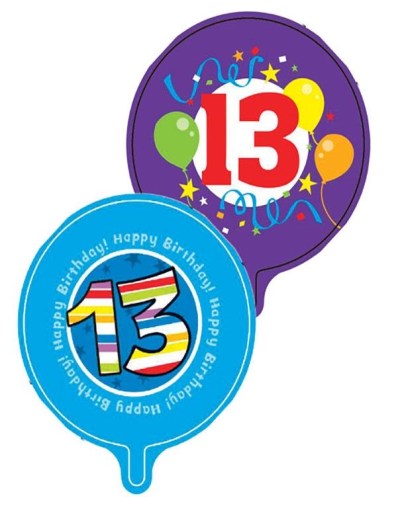 Helium Balloon – Foil – Party – Happy Birthday – 13 – 45cm – 2 Pack Helium Balloon – Foil – Party – Happy Birthday – 13 – 45cm – 2 Pack