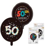 Helium Balloon – Foil – Party – Happy Birthday – 50 – 45cm – 2 Pack Helium Balloon – Foil – Party – Happy Birthday – 50 – 45cm – 2 Pack